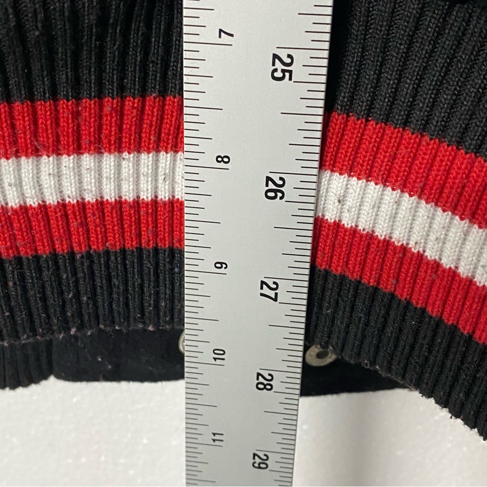 First Row Varsity Jacket Men XXL Blue Wool Patchwork Leather Sleeve Embroidered - Picture 11 of 12
